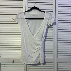 NWT Lily Pulitzer Clementina top Resort white XS